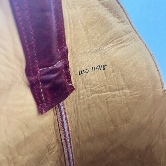 Rod Patrick Mens Cowboy Boots 14.5AA Brown Mocha Bison Leather Square Toe RPM106 - Picture 10 of 12